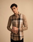 Multi Check Brown Shirt EOSS