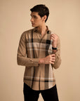 Multi Check Brown Shirt EOSS