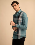 Multi Check Blue Shirt EOSS