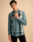 Multi Check Blue Shirt EOSS