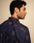 Navy Multi Check Shirt EOSS