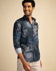 Damask Navy Shirt EOSS