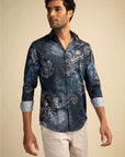 Damask Navy Shirt EOSS