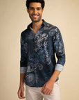Damask Navy Shirt EOSS