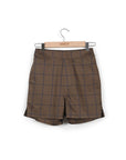 Brown Check Boxer with Pockets