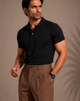 Brick Brown Pleated Trouser