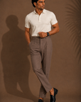 Mocha Brown Pleated Trouser