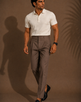Mocha Brown Pleated Trouser
