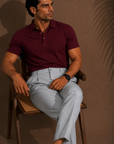 Light Grey Pleated Trouser