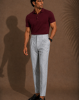 Light Grey Pleated Trouser
