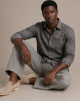 Grey Paisley Print Shirt