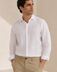 White Linen Casual Shirt