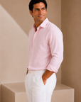 Pink Linen Casual Shirt