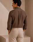Brown Linen Casual Shirt