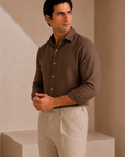 Brown Linen Casual Shirt