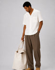 White Holiday Linen Casual Shirt