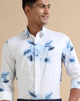 Blue Flower Print Shirt EOSS
