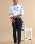 Blue Flower Print Shirt EOSS