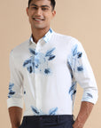 Blue Flower Print Shirt EOSS