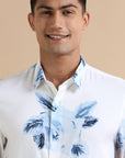 Blue Flower Print Shirt EOSS