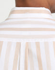 Beige and White Striped Elegance Shirt