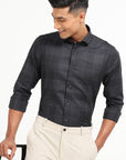 Charcoal Lattice Shirt EOSS