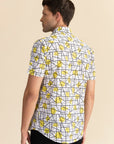 Half Sleeves Geometric Print Shirt EOSS
