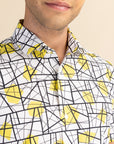 Half Sleeves Geometric Print Shirt EOSS
