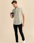 Half Sleeves Geometric Print Shirt EOSS