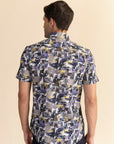 Half Sleeves Navy Print Shirt EOSS