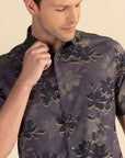 Floral satin shirt EOSS