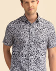Abstract black & white satin shirt EOSS