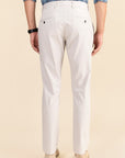 Cream Cotton Stretch Chinos