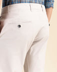 Cream Cotton Stretch Chinos