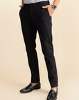 Black Cotton Stretch Chinos EOSS