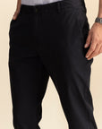 Black Cotton Stretch Chinos EOSS