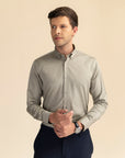 Beige Poplin Solid Shirt EOSS