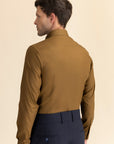 Brown Poplin Solid Shirt EOSS