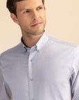 Light Grey Poplin Solid Shirt