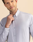 Light Grey Poplin Solid Shirt
