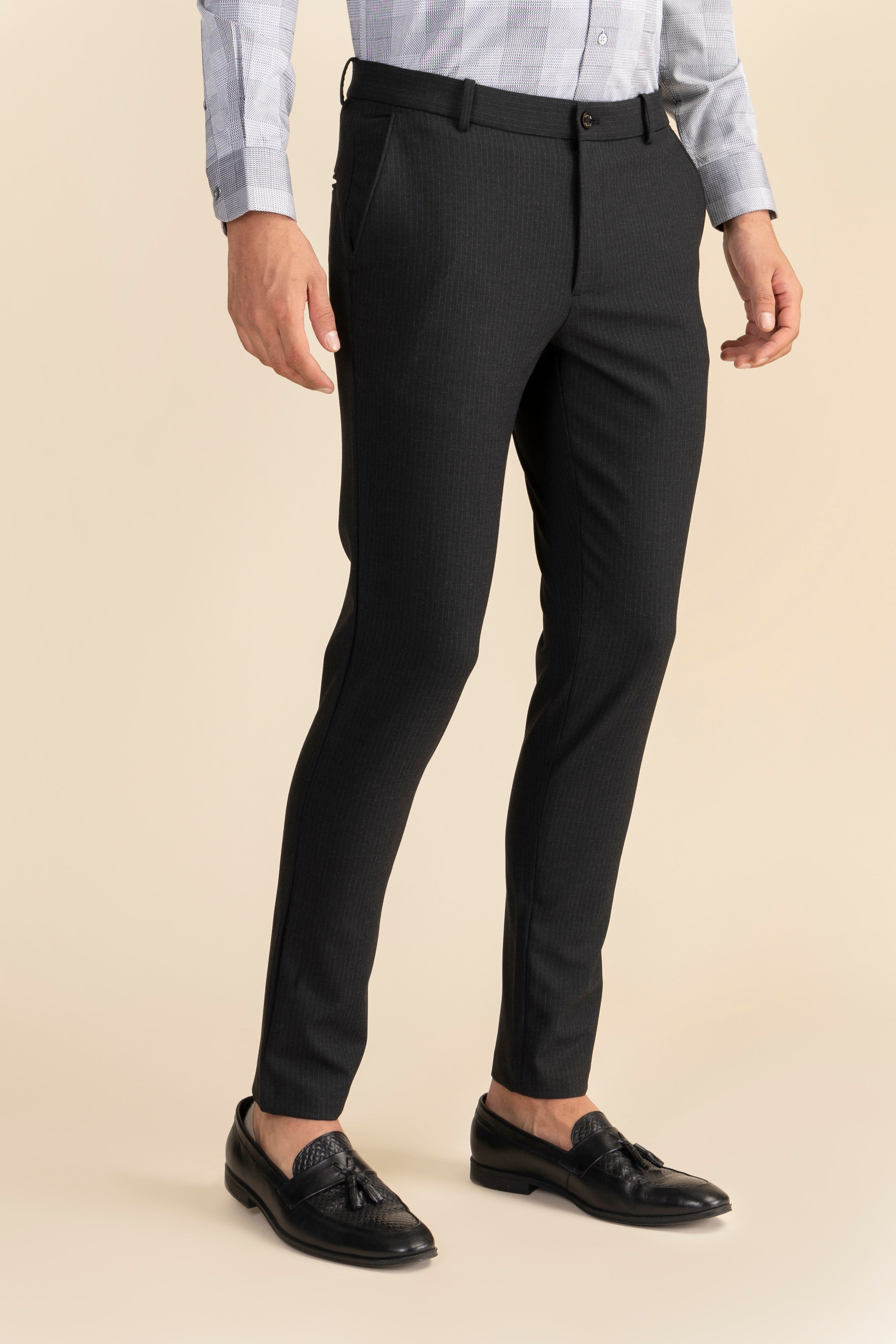 Black Stripe Formal Trousers – Kaapus