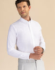 White Poplin Solid Shirt