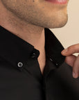 Black Poplin Solid Shirt