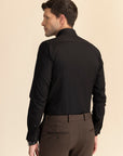 Black Poplin Solid Shirt