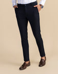 Navy Zipper Formal Trousers