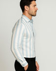 Blue Cutway Formal Shirt