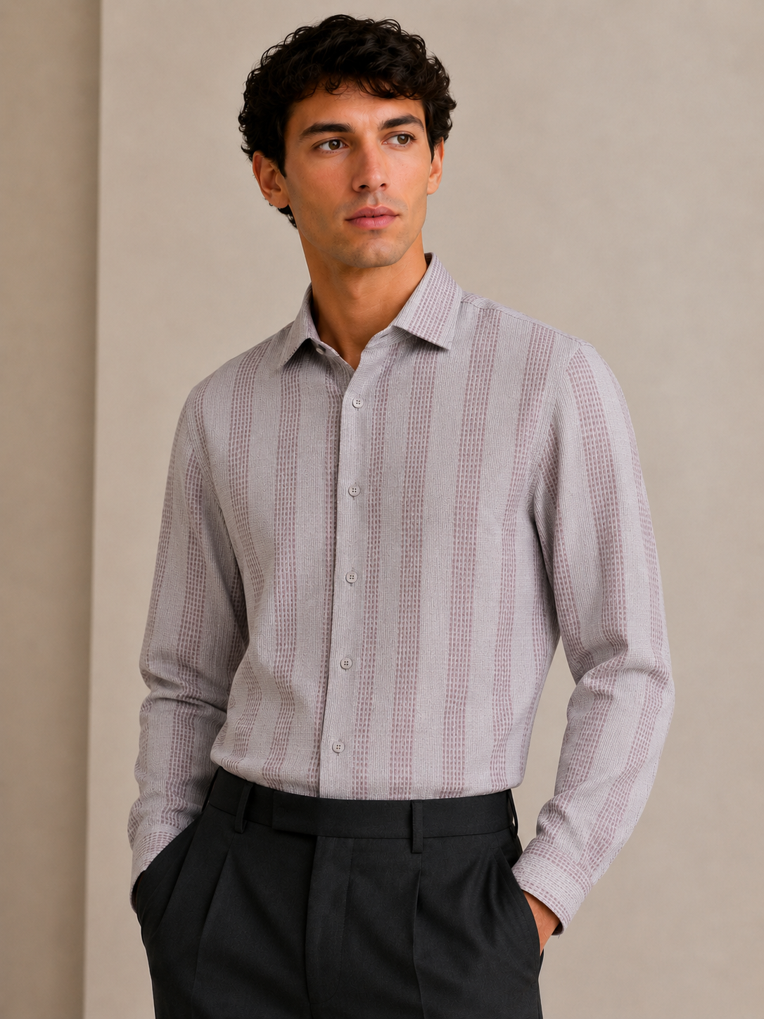 Brown Stripe Shirt