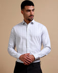 Metropolitan White Check Formal Shirt