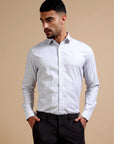 Metropolitan White Check Formal Shirt