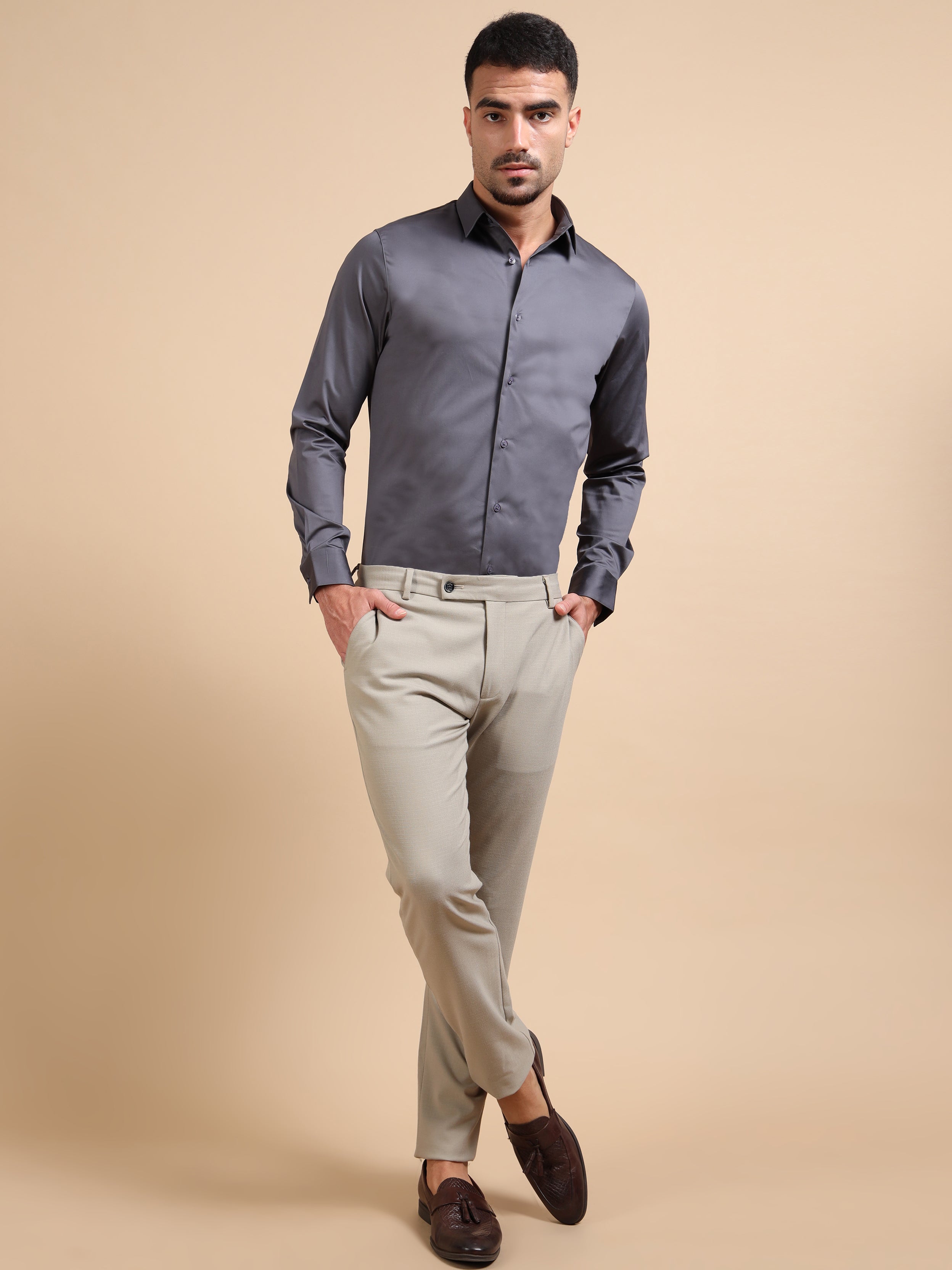 Dark Grey Stretch Premium Shirt